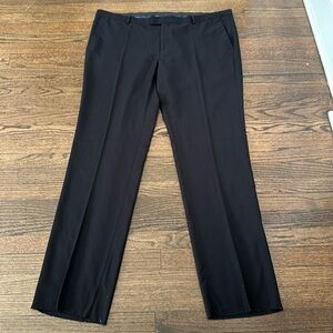 NWOT Black Men Work Dress Suit Trousers Unhemmed Pants Size CAD 43R